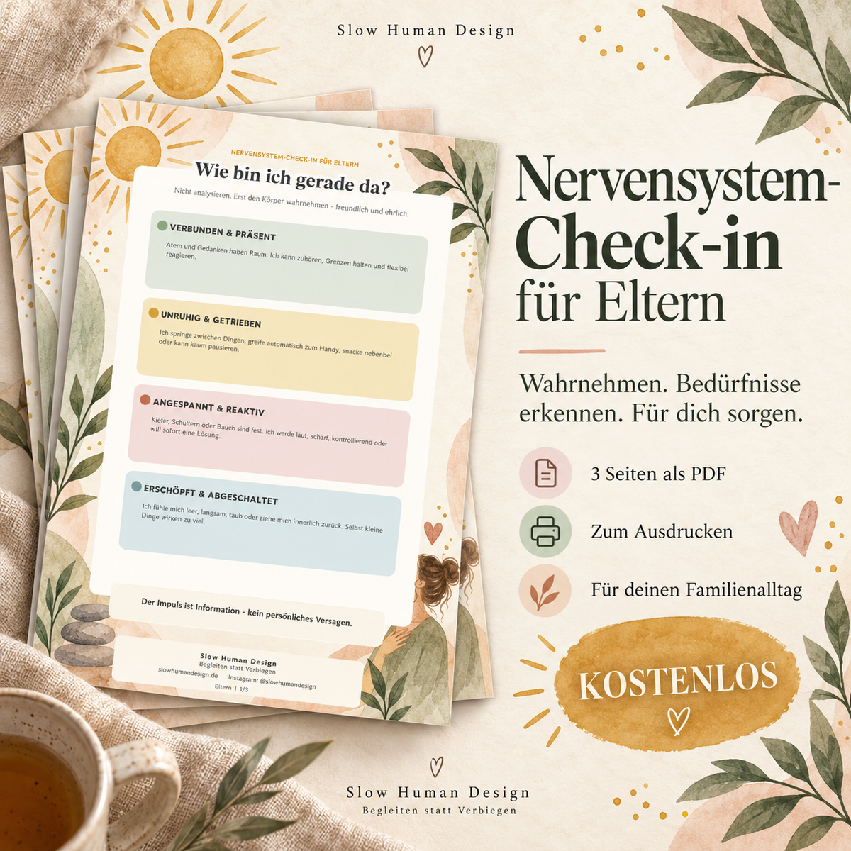 Nervensystem-Check-in für Eltern - kostenlose PDF